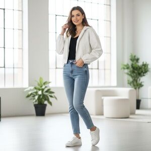 Italian White faux leather coat